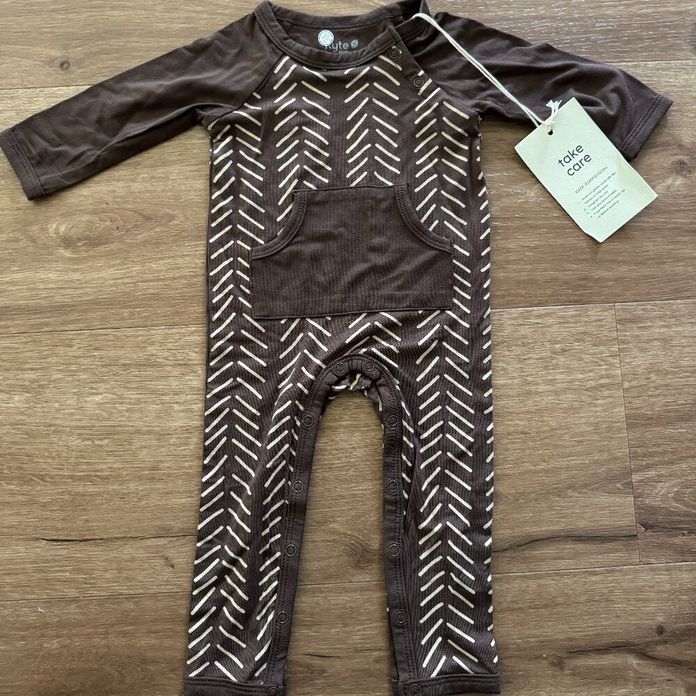 NWT Kyte Baby Herringbone Longall  3-6 Months